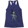 time traveling cyborg Racerback Tank