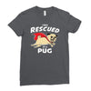 rescued by pug1 Ladies Fitted T-Shirt