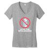 stop the intolerance Women's V-Neck T-Shirt