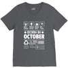 Born In October V-Neck Tee