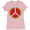 watermelon peace sign Ladies Fitted T-Shirt