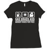 gas grass ass nobody rides for free funny Ladies Fitted T-Shirt