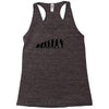 evolution of a fisherman angler mens fishing t shirt Racerback Tank