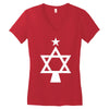 chrismukkah tree christmas Women's V-Neck T-Shirt