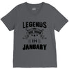 Legends Are Born In January V-Neck Tee