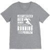 beer drinker with a running problem V-Neck Tee
