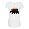 Bear Adventure With Rose Maternity Scoop Neck T-shirt