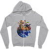 world animal Zipper Hoodie