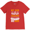 My Son Is Super Awesome His Mom V-Neck Tee