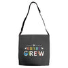 1st grade crew Adjustable Strap Totes
