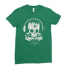 astronaut skull Ladies Fitted T-Shirt