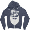 respect the beard (2) Zipper Hoodie