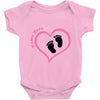 Baby Girl with Heart Any Name Customized Baby Bodysuit