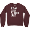 real men shoot raw funny photography Crewneck Sweatshirt