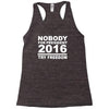 nobody for president try freedom anarchy Racerback Tank