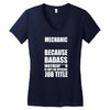 badass mechanic Women's V-Neck T-Shirt