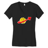 the spaceman logo Women's V-Neck T-Shirt