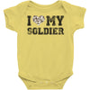 i love my soldier hunter camouflage Baby Bodysuit