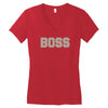 boss funny Women's V-Neck T-Shirt