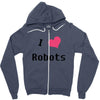 i love robots Zipper Hoodie