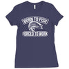 born to fish Ladies Fitted T-Shirt