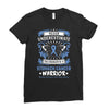 Never Underestimate the Strength of a Stomach Cancer Warrior Ladies Fitted T-Shirt