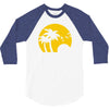 beach silhouette birds sand sunset 3/4 Sleeve Shirt