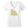 papi the man the myth the legend gold Women's V-Neck T-Shirt