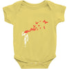 banksy headshot butterfly Baby Onesie