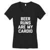 beer run cardio Women's V-Neck T-Shirt