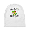 world's best sister with flowers Baby Beanies