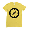 clock black Ladies Fitted T-Shirt