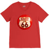 route 66 sign distressed, ideal birthday gift or present V-Neck Tee