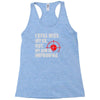 i still mis my ex but my aim is improving Racerback Tank