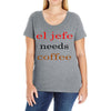 el jefe needs coffee Ladies Curvy T-Shirt