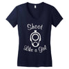 shoot like a girl Women's V-Neck T-Shirt