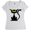 black cat Women's Triblend Scoop T-shirt