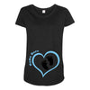 Baby Boy with Heart Any Name Customized Maternity Scoop Neck T-shirt