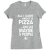 care about pizza and 3 people girls Ladies Fitted T-Shirt