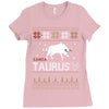 santa taurus christmas ugly t shirts Ladies Fitted T-Shirt