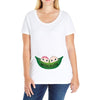 Two Peas In a Pod Twin Babies Ladies Curvy T-Shirt
