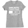 sarcastic comment loading please wait funny cool humour Ladies Fitted T-Shirt