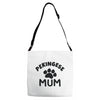 pekingese mum Adjustable Strap Totes