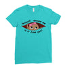 June Peeking Out Baby Girl Ladies Fitted T-Shirt
