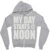 my day starts at noon Zipper Hoodie
