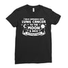 I Love Someone with Lung Cancer to The Moon and Back to Infinity Ladies Fitted T-Shirt