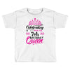 Celebrating With the 7th Birthday Queen Toddler T-shirt