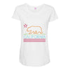 neon sign california republic flag bear Maternity Scoop Neck T-shirt