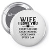 I Love you Wife Pin-back button