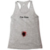 i'm fine gunshot Racerback Tank